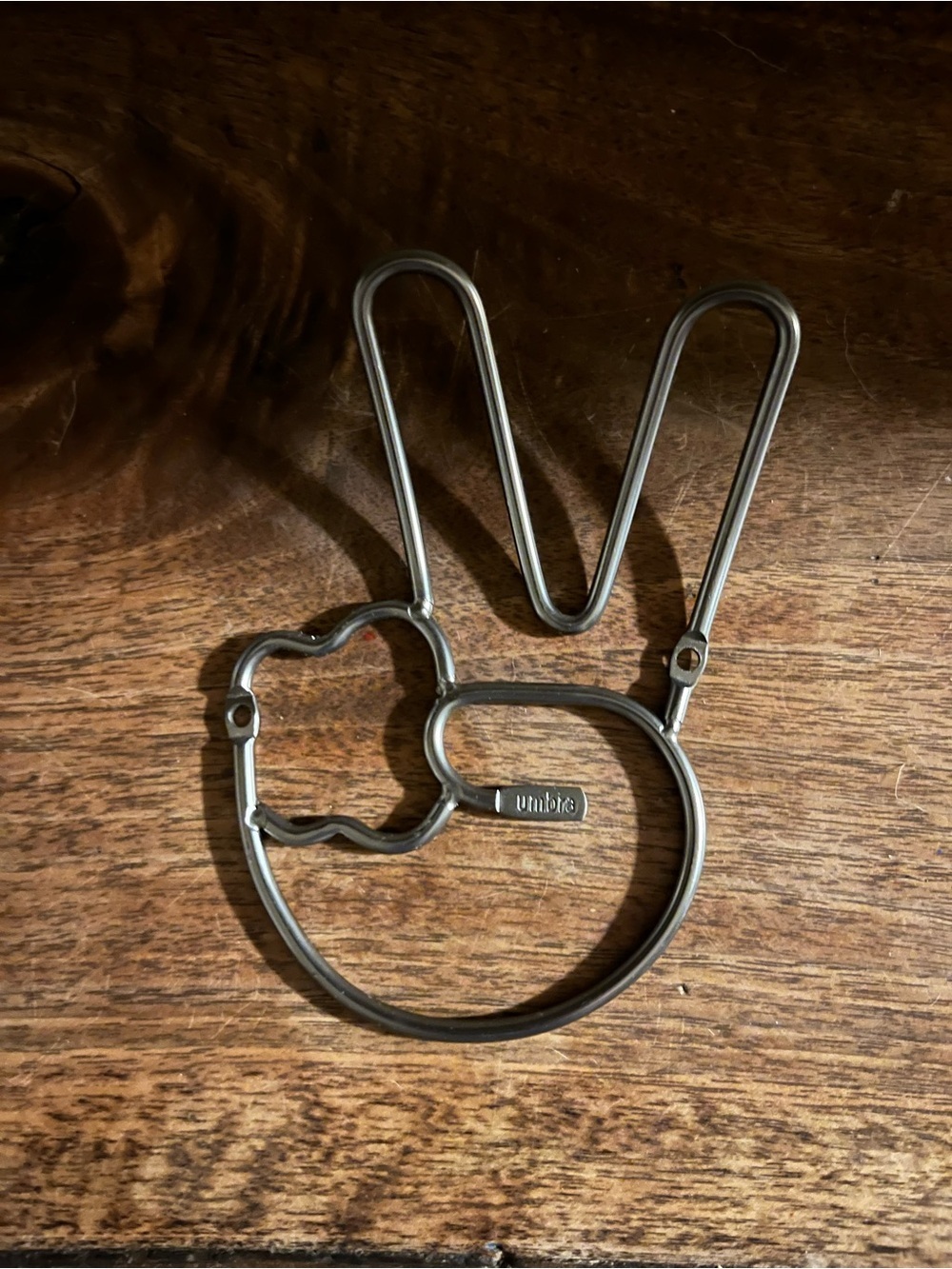 Umbra Silver Peace-Hand Stainless Steel Wall- Mounted Wall Hanger/Key Holder